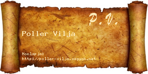 Poller Vilja névjegykártya